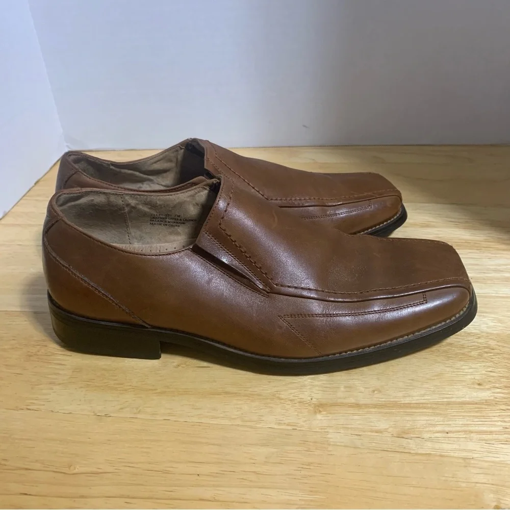 Stacy Adams Loafers Men's 7M Brown Leather Slip On‎ Dress Shoe